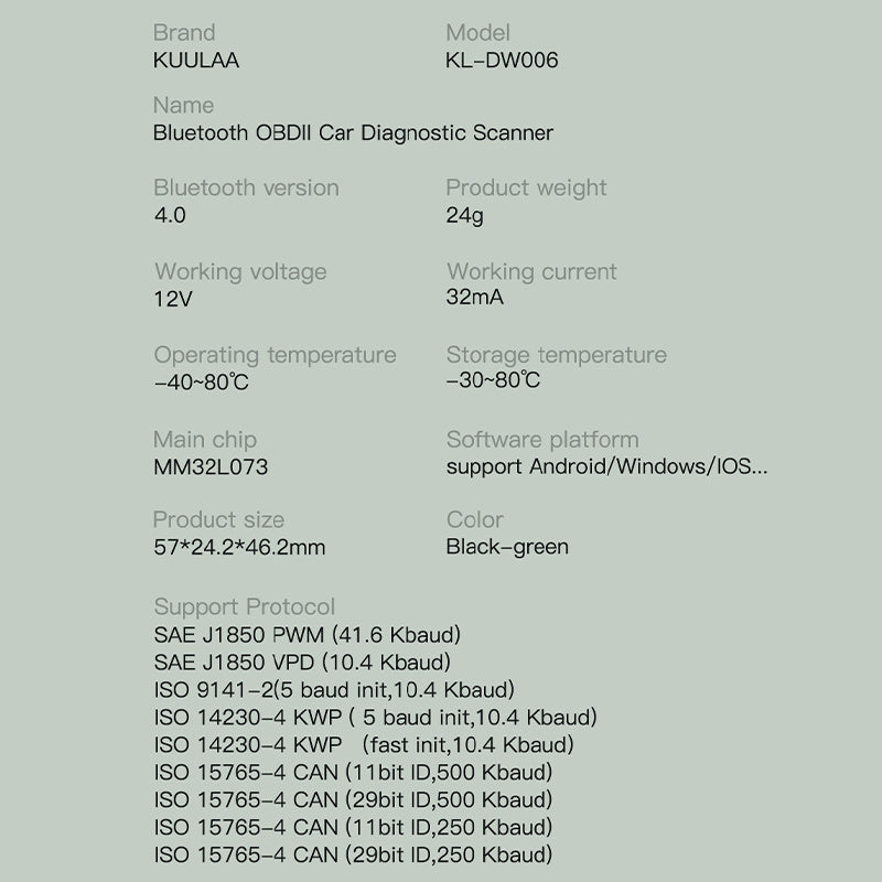 Bluetooth OBD Scanner